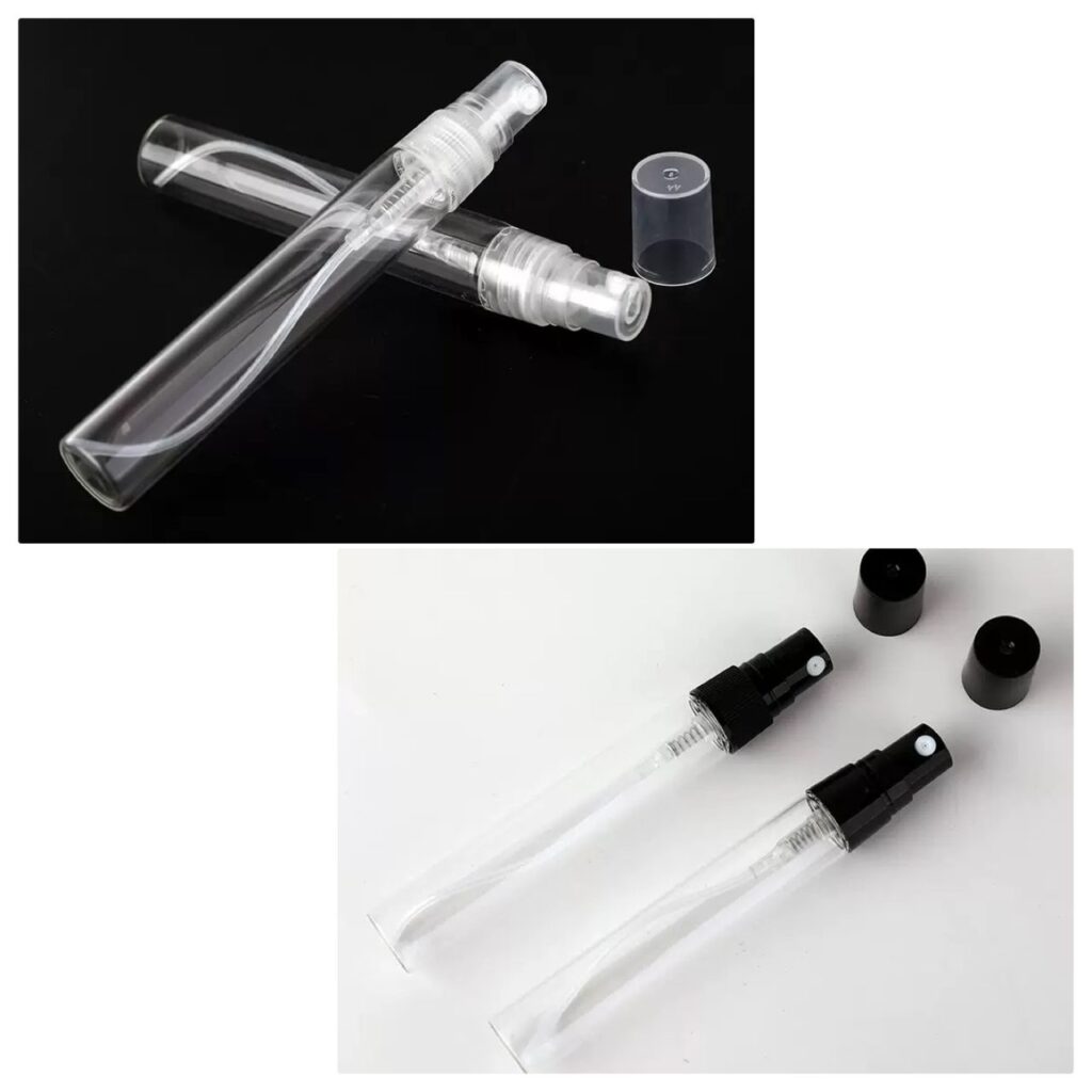 Transparent plastic spray bottles