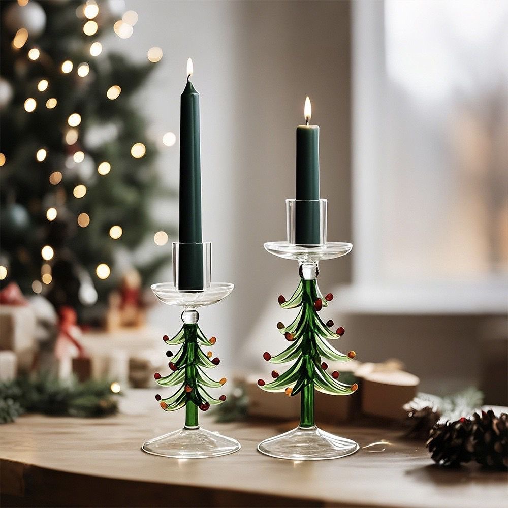 Candle Holder Xmas Design